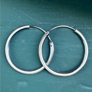 New Sterling Silver Hoop Earrings